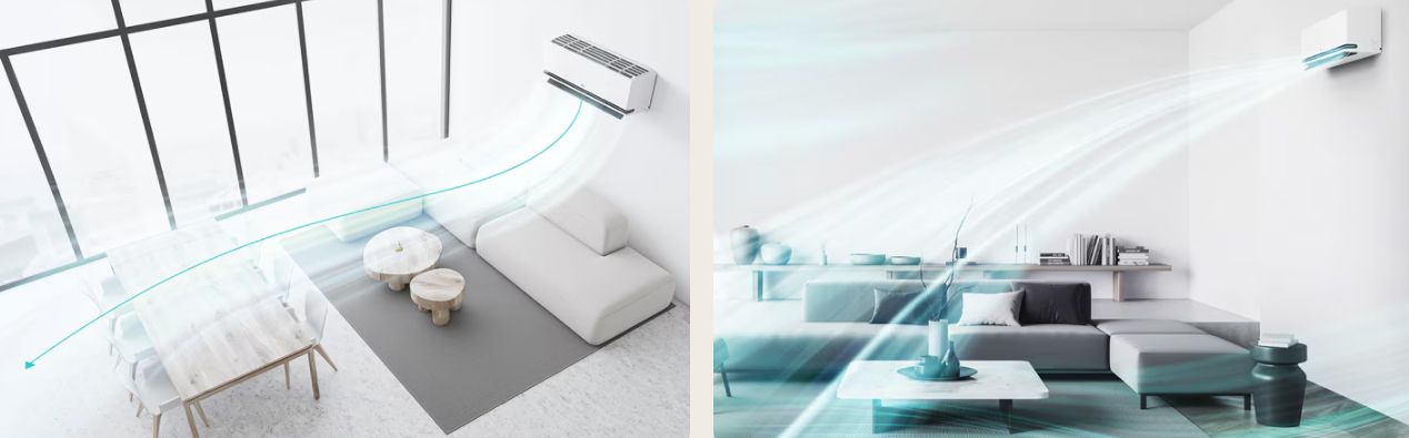 Khả năng đưa gió vươn xa hơn trong phạm vi đến 22m, tăng lên 22% so với trước đây