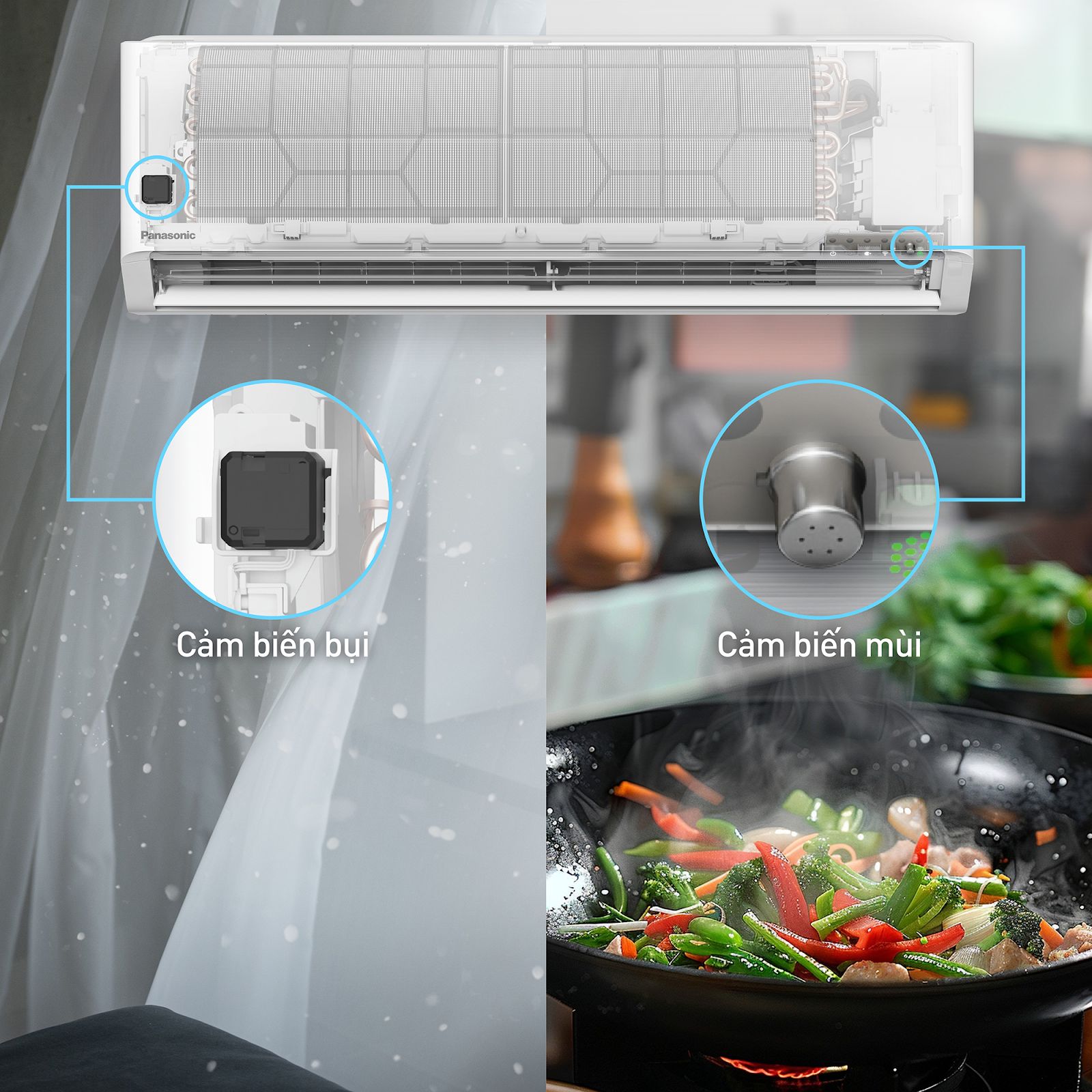 Cảm biến bụi và cảm biến mùi tân tiến đã được tích hợp trên Panasonic XU18BKH-8